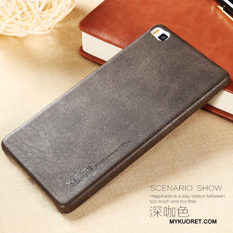 Kuori Huawei P8 Nahka Uusi Murtumaton, Kotelo Huawei P8 Suojaus Ultra Trendi