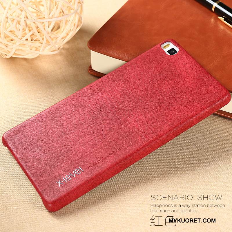 Kuori Huawei P8 Nahka Uusi Murtumaton, Kotelo Huawei P8 Suojaus Ultra Trendi