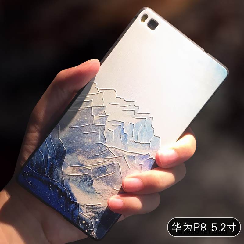 Kuori Huawei P8 Pehmeä Neste Jauhe Murtumaton, Kotelo Huawei P8 Silikoni Puhelimen Kuoret Keltainen