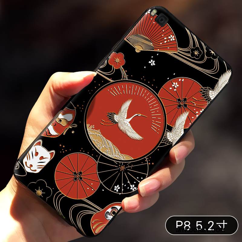 Kuori Huawei P8 Pehmeä Neste Jauhe Murtumaton, Kotelo Huawei P8 Silikoni Puhelimen Kuoret Keltainen