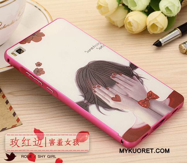 Kuori Huawei P8 Sarjakuva Kaari Kehys, Kotelo Huawei P8 Suojaus Ultra Takakansi