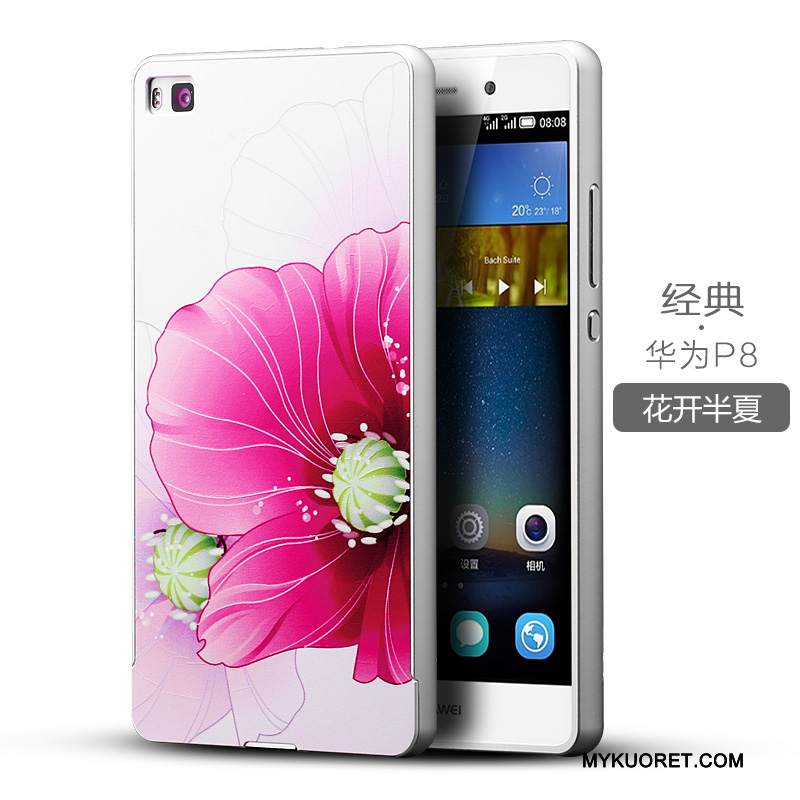 Kuori Huawei P8 Sarjakuva Kaari Kehys, Kotelo Huawei P8 Suojaus Ultra Takakansi