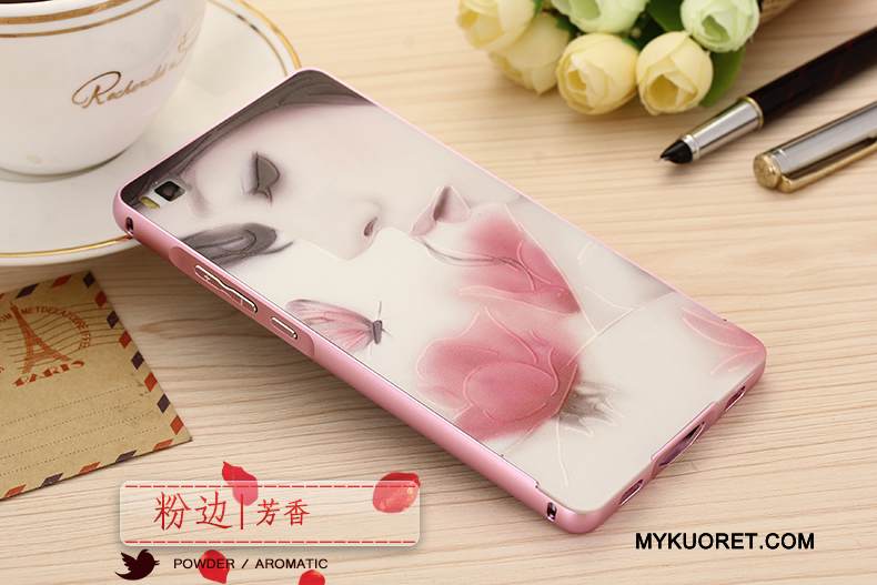 Kuori Huawei P8 Sarjakuva Kaari Kehys, Kotelo Huawei P8 Suojaus Ultra Takakansi