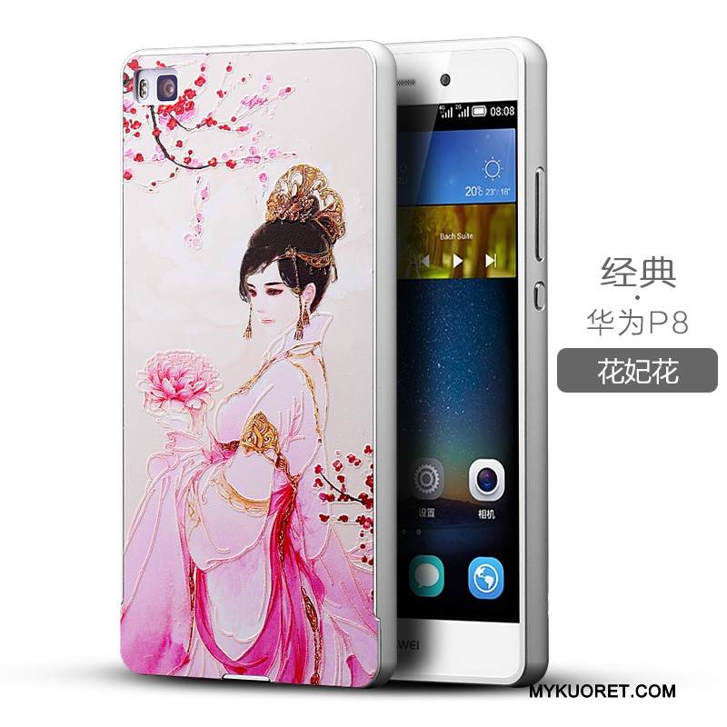 Kuori Huawei P8 Sarjakuva Kaari Kehys, Kotelo Huawei P8 Suojaus Ultra Takakansi