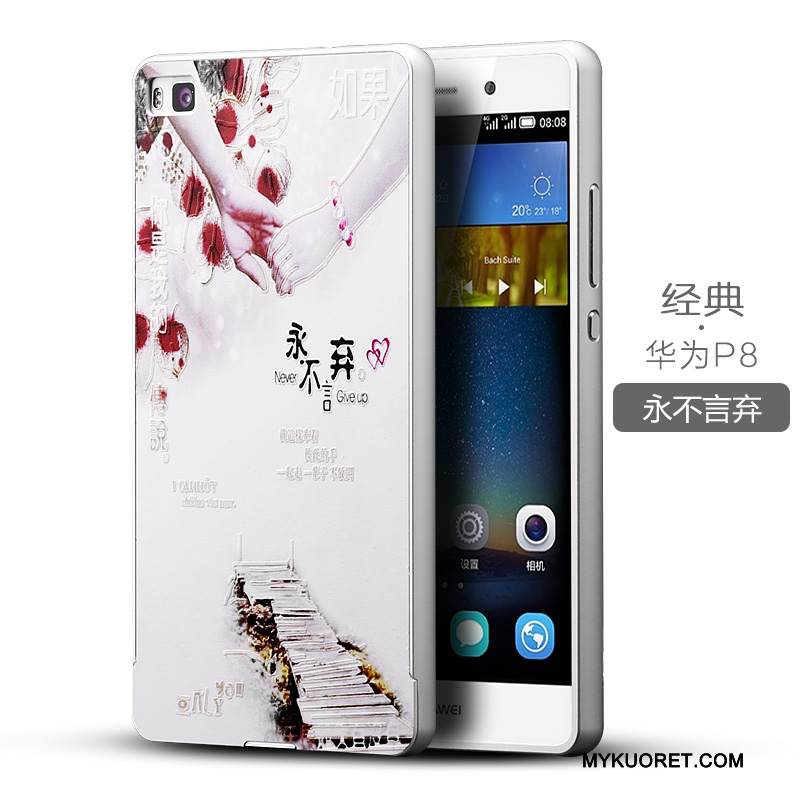 Kuori Huawei P8 Sarjakuva Kaari Kehys, Kotelo Huawei P8 Suojaus Ultra Takakansi