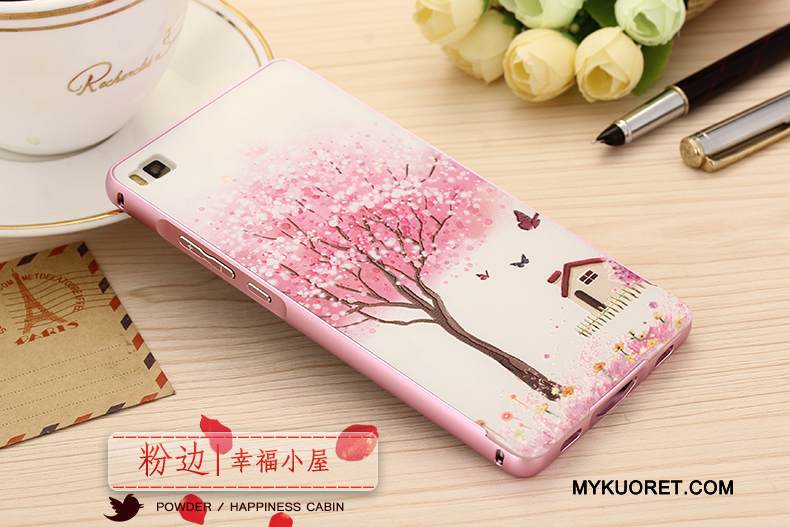 Kuori Huawei P8 Sarjakuva Kaari Kehys, Kotelo Huawei P8 Suojaus Ultra Takakansi