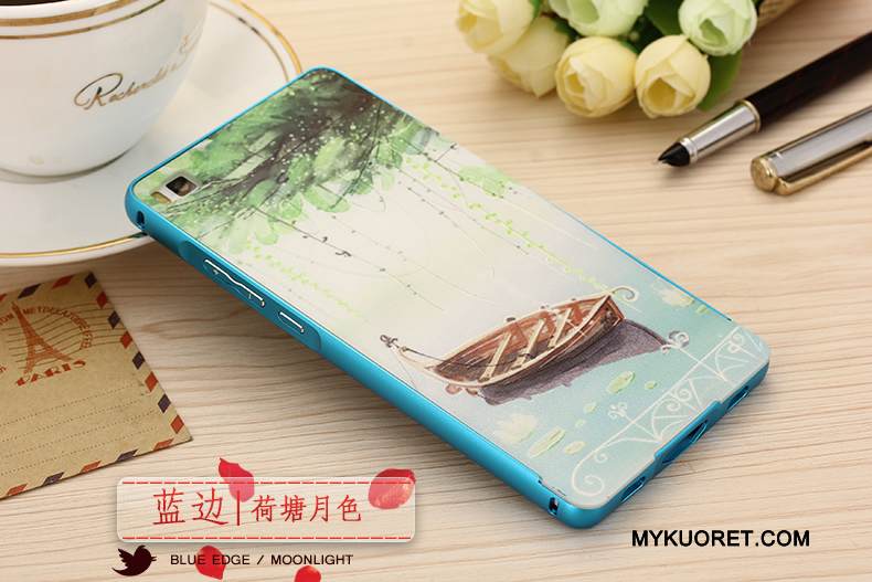 Kuori Huawei P8 Sarjakuva Kaari Kehys, Kotelo Huawei P8 Suojaus Ultra Takakansi