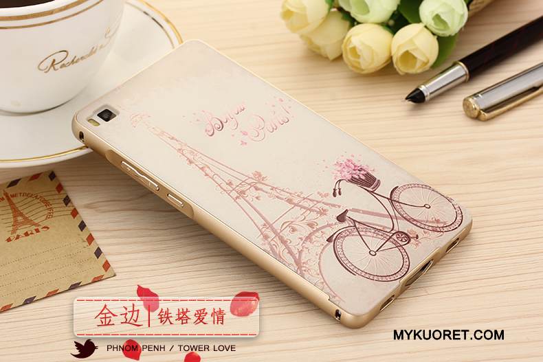 Kuori Huawei P8 Sarjakuva Kaari Kehys, Kotelo Huawei P8 Suojaus Ultra Takakansi