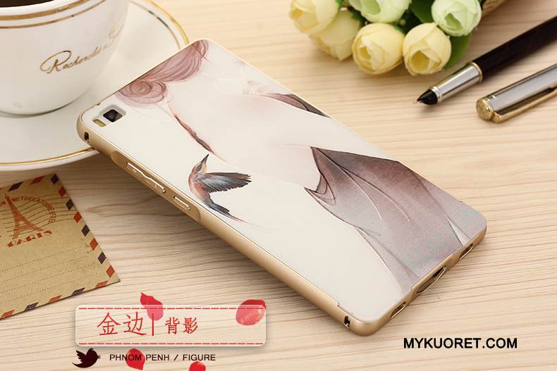 Kuori Huawei P8 Sarjakuva Kaari Kehys, Kotelo Huawei P8 Suojaus Ultra Takakansi