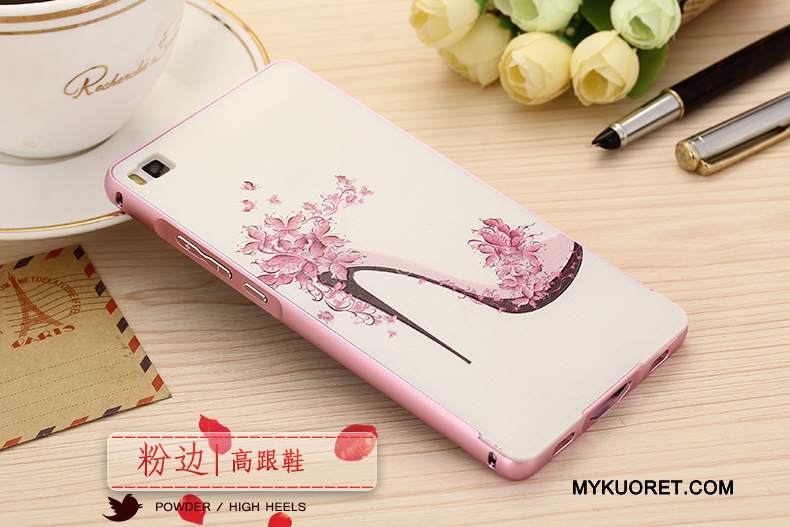 Kuori Huawei P8 Sarjakuva Kaari Kehys, Kotelo Huawei P8 Suojaus Ultra Takakansi