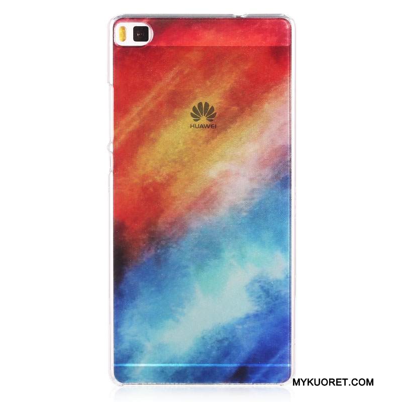 Kuori Huawei P8 Sarjakuva Ultra Kova, Kotelo Huawei P8 Maalaus Sininen Ohut