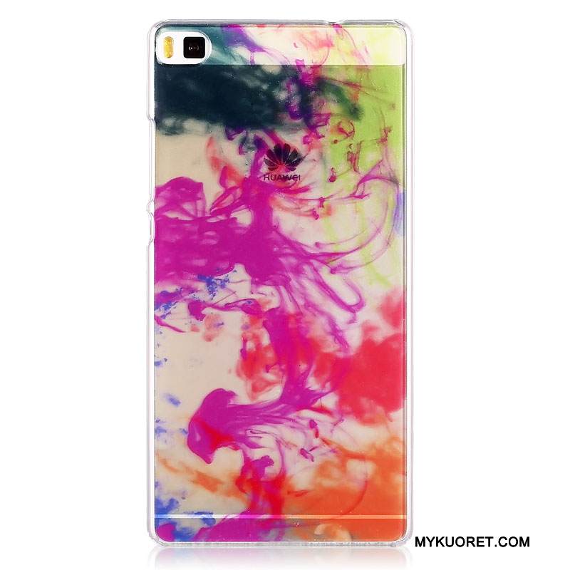 Kuori Huawei P8 Sarjakuva Ultra Kova, Kotelo Huawei P8 Maalaus Sininen Ohut