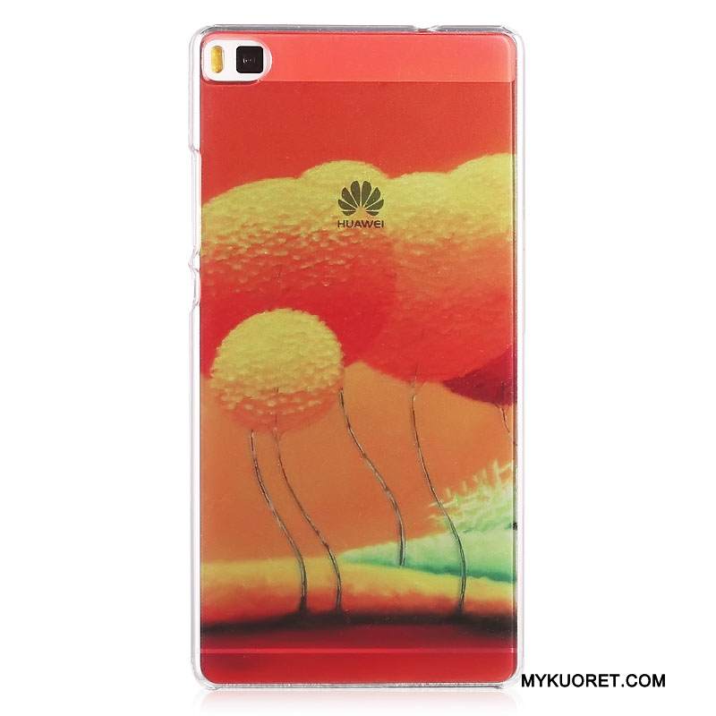 Kuori Huawei P8 Sarjakuva Ultra Kova, Kotelo Huawei P8 Maalaus Sininen Ohut