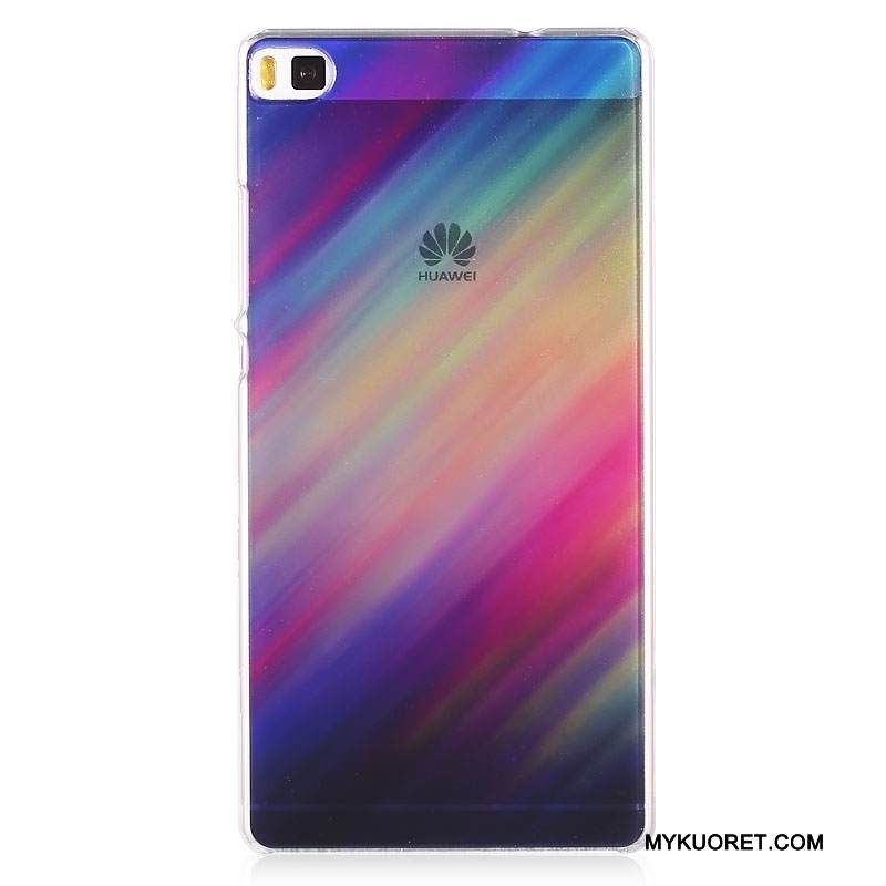 Kuori Huawei P8 Sarjakuva Ultra Kova, Kotelo Huawei P8 Maalaus Sininen Ohut