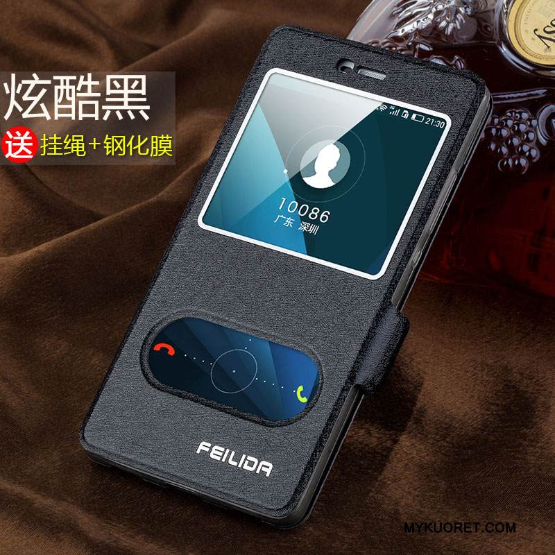 Kuori Huawei P8 Silikoni Korkea Puhelimen Kuoret, Kotelo Huawei P8 Nahka Tummansininen