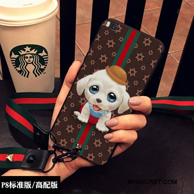 Kuori Huawei P8 Silikoni Puhelimen Kuoret Trendi, Kotelo Huawei P8 Kohokuviointi Kissa Murtumaton