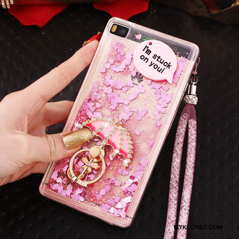 Kuori Huawei P8 Strassi Ripustettavat Koristeet Korkea, Kotelo Huawei P8 Suojaus Silmukka Sininen