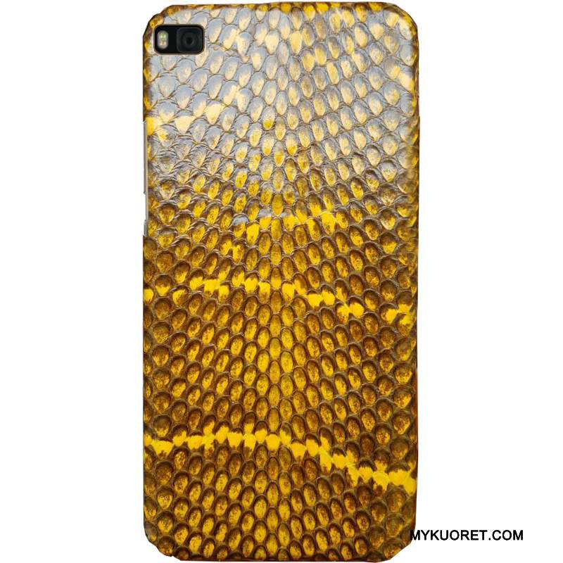 Kuori Huawei P8 Ylellisyys Puhelimen Kuoret Punainen, Kotelo Huawei P8 Nahka Korkea Takakansi