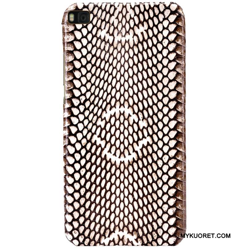 Kuori Huawei P8 Ylellisyys Puhelimen Kuoret Punainen, Kotelo Huawei P8 Nahka Korkea Takakansi