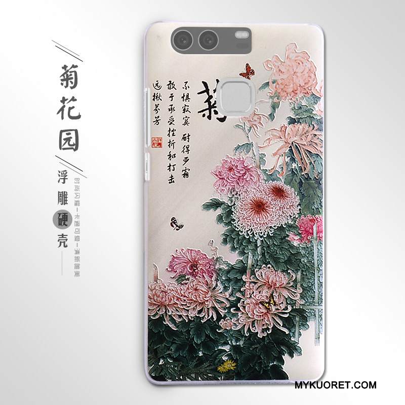 Kuori Huawei P9 Kohokuviointi Puhelimen Kuoret Kova, Kotelo Huawei P9 Suojaus Violetti