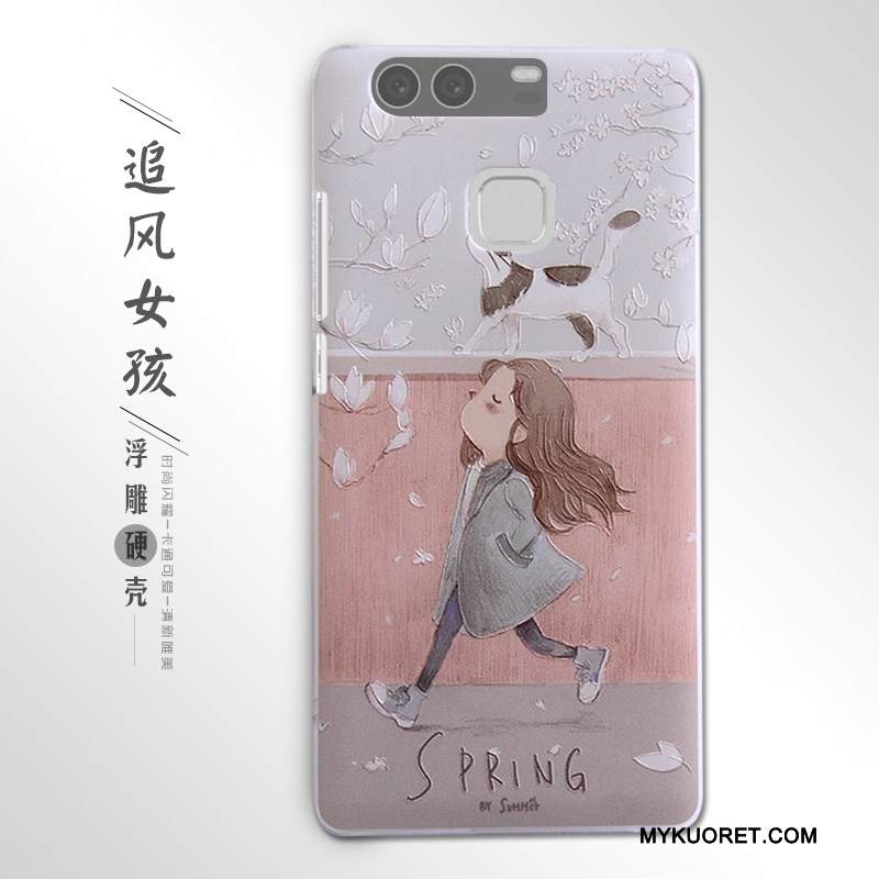 Kuori Huawei P9 Kohokuviointi Puhelimen Kuoret Kova, Kotelo Huawei P9 Suojaus Violetti