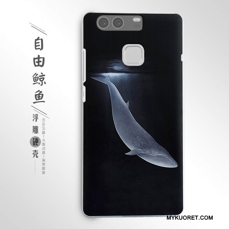 Kuori Huawei P9 Kohokuviointi Puhelimen Kuoret Kova, Kotelo Huawei P9 Suojaus Violetti