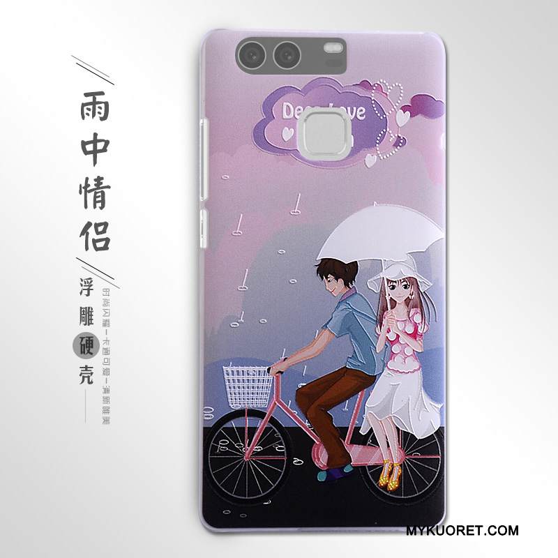 Kuori Huawei P9 Kohokuviointi Puhelimen Kuoret Kova, Kotelo Huawei P9 Suojaus Violetti