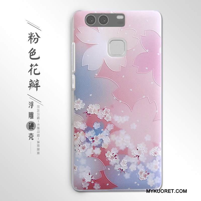 Kuori Huawei P9 Kohokuviointi Puhelimen Kuoret Kova, Kotelo Huawei P9 Suojaus Violetti