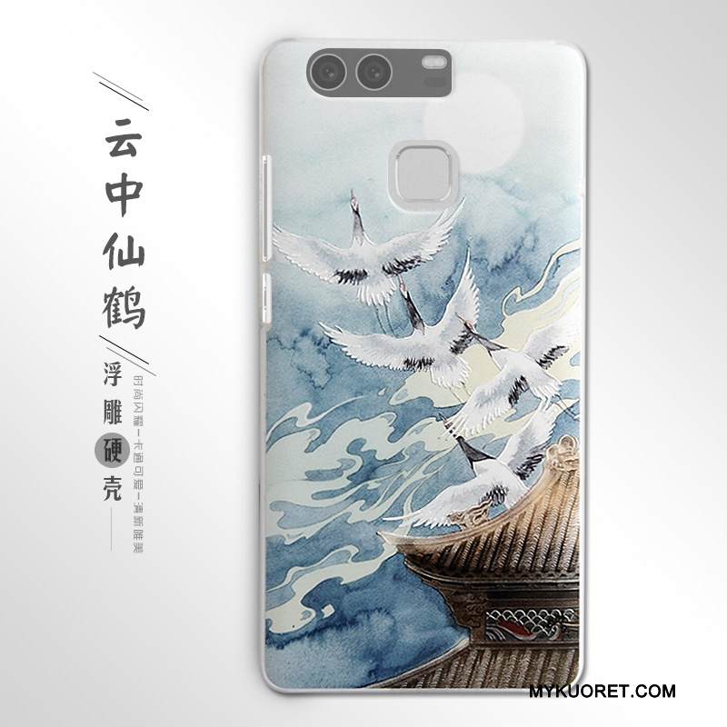 Kuori Huawei P9 Kohokuviointi Puhelimen Kuoret Kova, Kotelo Huawei P9 Suojaus Violetti