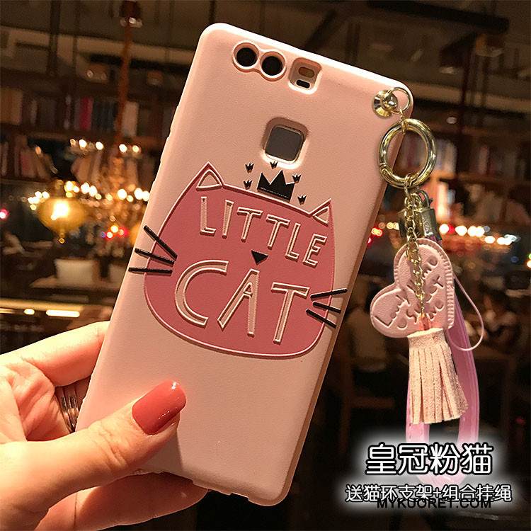 Kuori Huawei P9 Laukut Jauhe Ripustettavat Koristeet, Kotelo Huawei P9 Kohokuviointi Puhelimen Kuoret Rakkaus