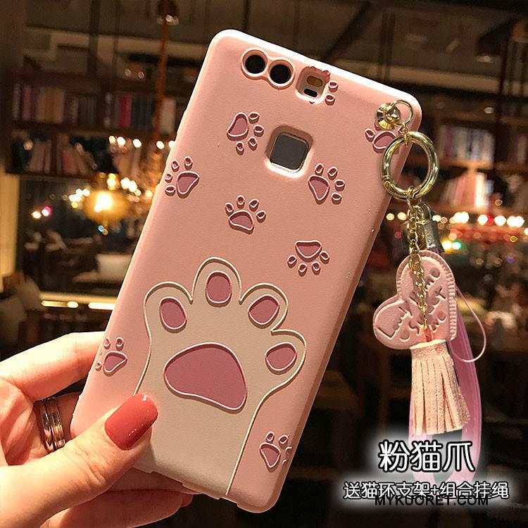 Kuori Huawei P9 Laukut Jauhe Ripustettavat Koristeet, Kotelo Huawei P9 Kohokuviointi Puhelimen Kuoret Rakkaus