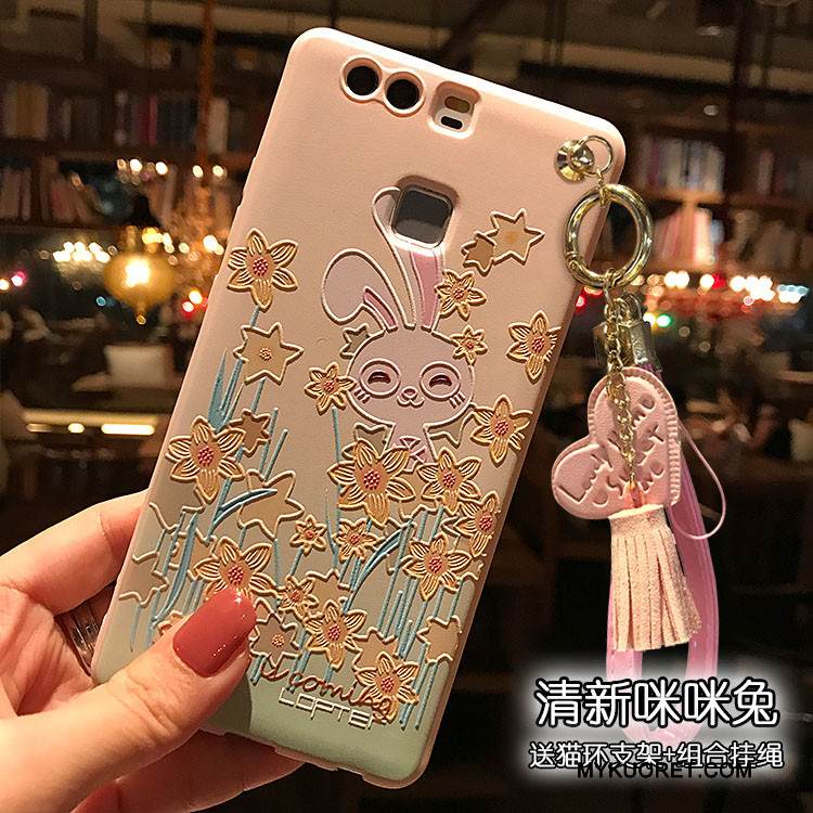 Kuori Huawei P9 Laukut Jauhe Ripustettavat Koristeet, Kotelo Huawei P9 Kohokuviointi Puhelimen Kuoret Rakkaus