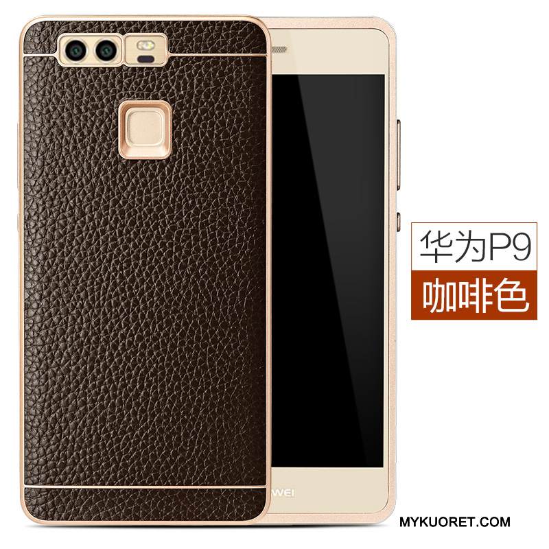 Kuori Huawei P9 Laukut Murtumaton Puhelimen Kuoret, Kotelo Huawei P9 Suojaus Korkea Oranssi