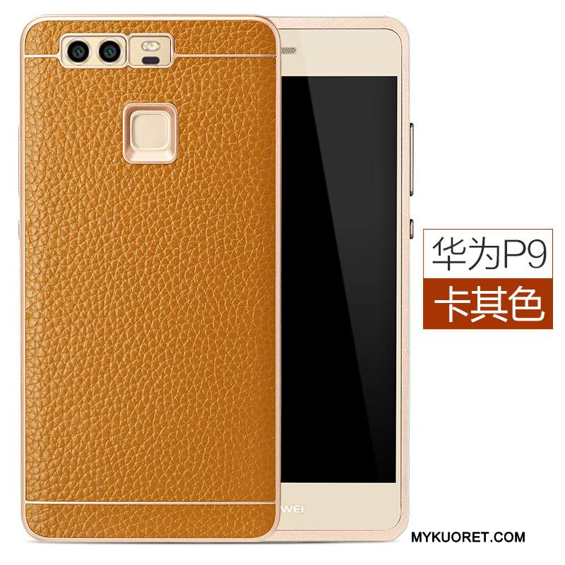 Kuori Huawei P9 Laukut Murtumaton Puhelimen Kuoret, Kotelo Huawei P9 Suojaus Korkea Oranssi