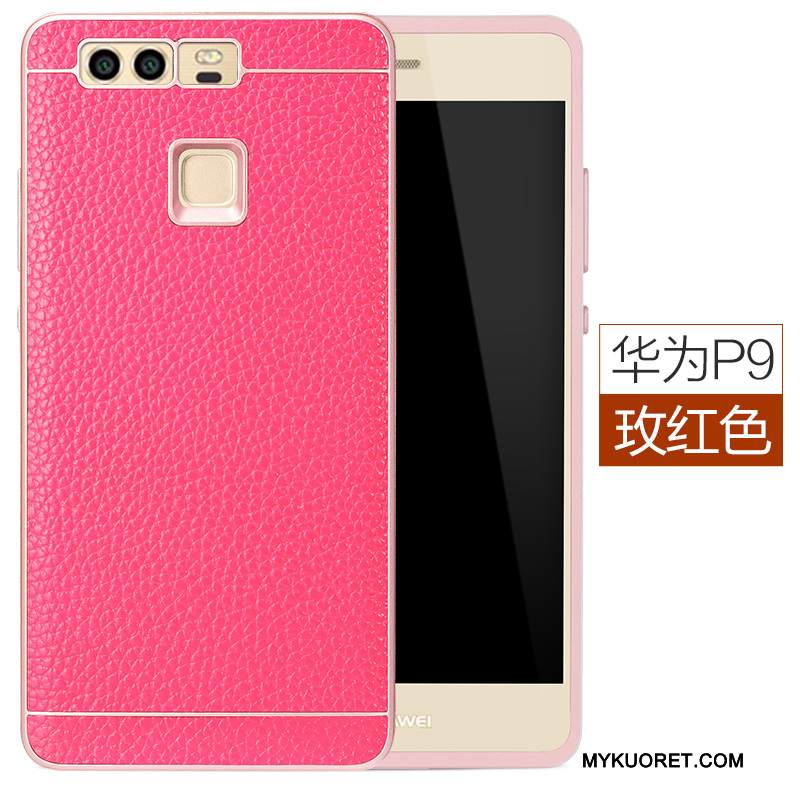 Kuori Huawei P9 Laukut Murtumaton Puhelimen Kuoret, Kotelo Huawei P9 Suojaus Korkea Oranssi