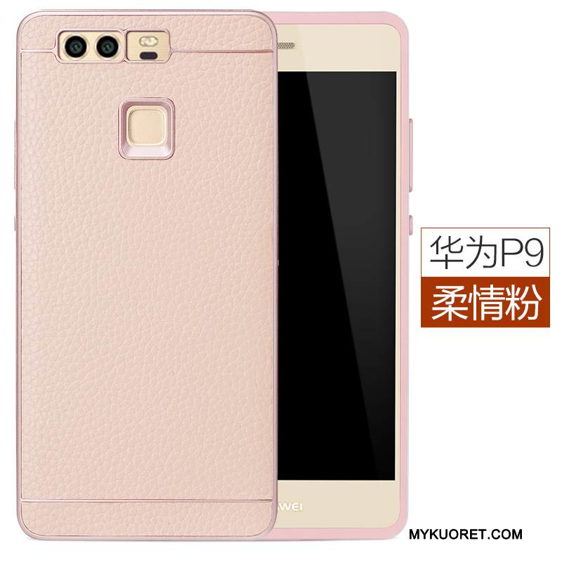 Kuori Huawei P9 Laukut Murtumaton Puhelimen Kuoret, Kotelo Huawei P9 Suojaus Korkea Oranssi