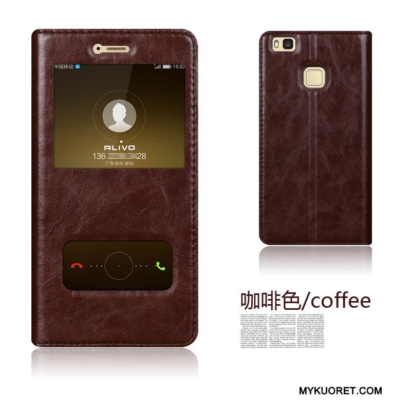 Kuori Huawei P9 Lite Nahka Puhelimen Kuoret Nuoret, Kotelo Huawei P9 Lite Suojaus Punainen