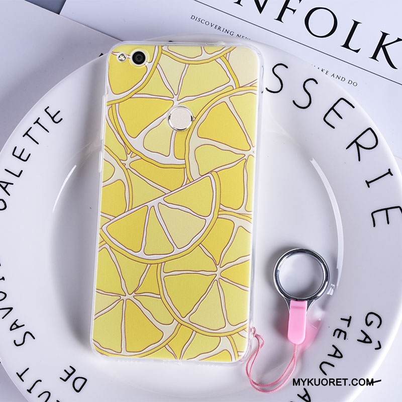 Kuori Huawei P9 Lite Pehmeä Neste Nuoret Puhelimen Kuoret, Kotelo Huawei P9 Lite Silikoni Keltainen Persoonallisuus