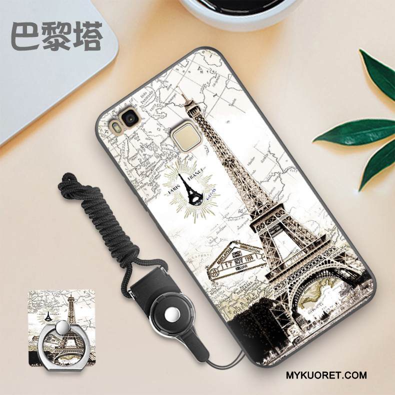 Kuori Huawei P9 Lite Pehmeä Neste Puhelimen Kuoret Ohut, Kotelo Huawei P9 Lite Silikoni Sininen Pesty Suede