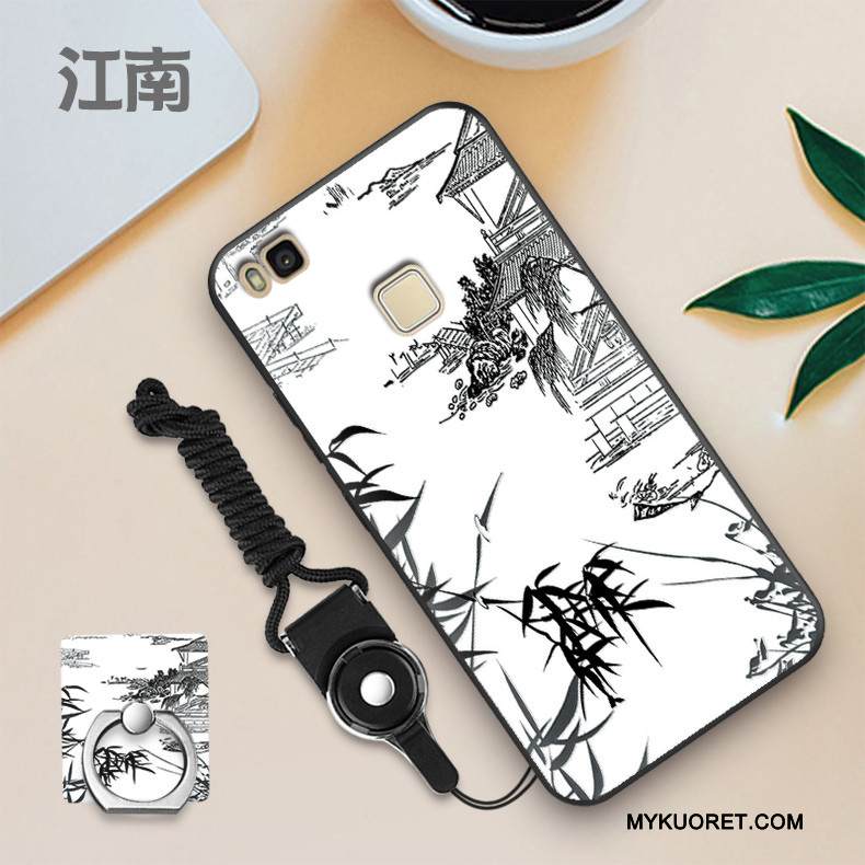 Kuori Huawei P9 Lite Pehmeä Neste Puhelimen Kuoret Ohut, Kotelo Huawei P9 Lite Silikoni Sininen Pesty Suede