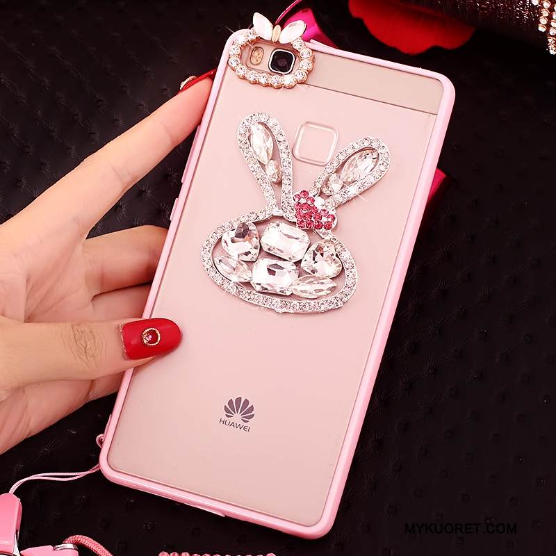 Kuori Huawei P9 Lite Rhinestone Inlay Ripustettavat Koristeet Nuoret, Kotelo Huawei P9 Lite Silikoni Jauhe Puhelimen Kuoret