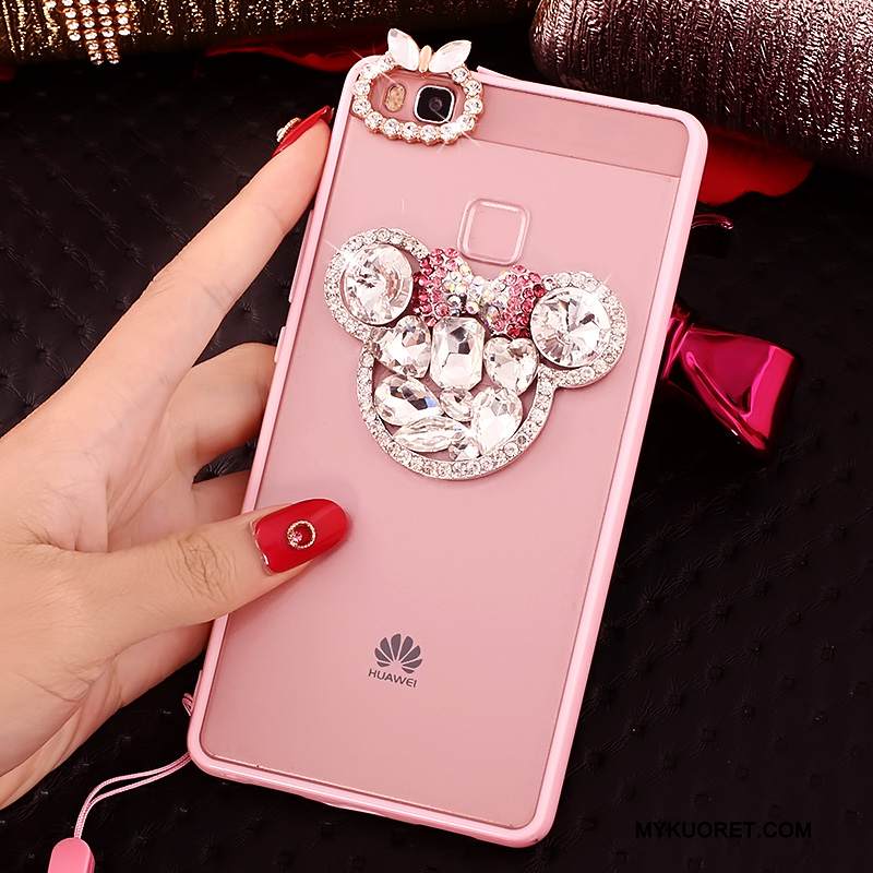 Kuori Huawei P9 Lite Rhinestone Inlay Ripustettavat Koristeet Nuoret, Kotelo Huawei P9 Lite Silikoni Jauhe Puhelimen Kuoret