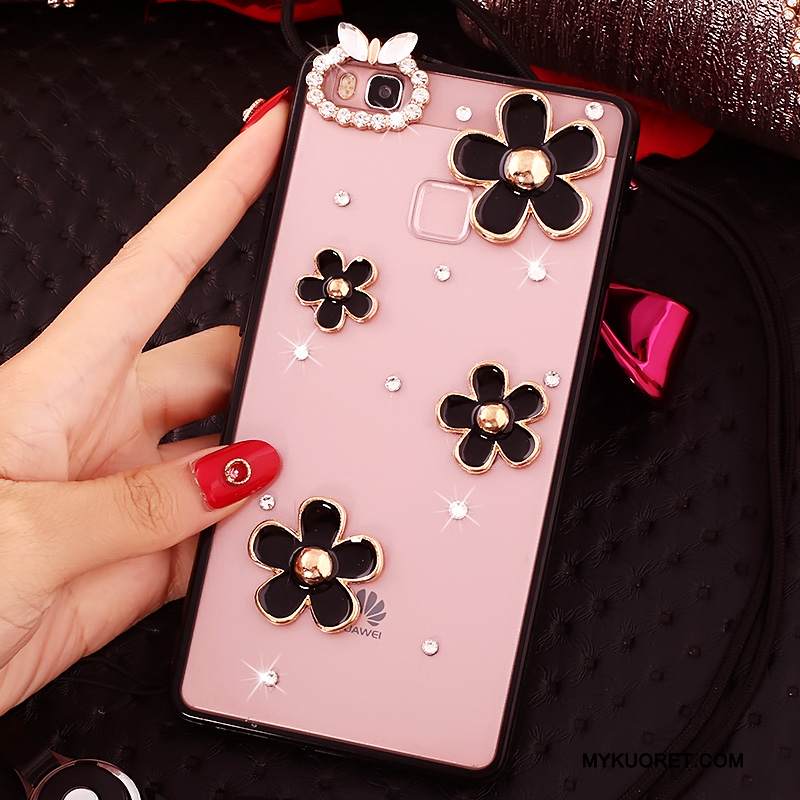 Kuori Huawei P9 Lite Rhinestone Inlay Ripustettavat Koristeet Nuoret, Kotelo Huawei P9 Lite Silikoni Jauhe Puhelimen Kuoret