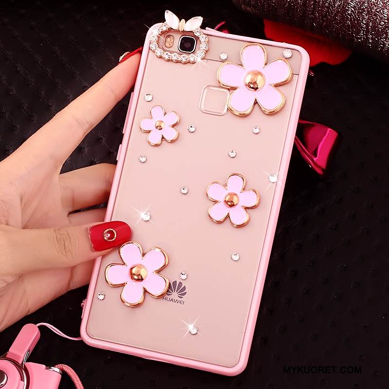 Kuori Huawei P9 Lite Rhinestone Inlay Ripustettavat Koristeet Nuoret, Kotelo Huawei P9 Lite Silikoni Jauhe Puhelimen Kuoret