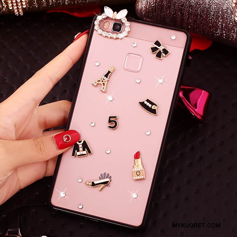 Kuori Huawei P9 Lite Rhinestone Inlay Ripustettavat Koristeet Nuoret, Kotelo Huawei P9 Lite Silikoni Jauhe Puhelimen Kuoret