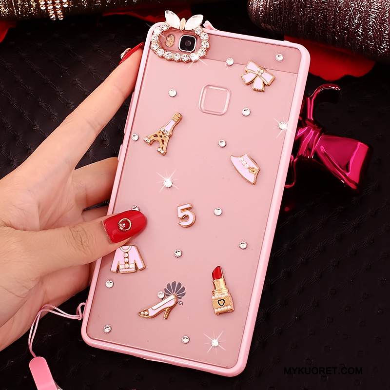 Kuori Huawei P9 Lite Rhinestone Inlay Ripustettavat Koristeet Nuoret, Kotelo Huawei P9 Lite Silikoni Jauhe Puhelimen Kuoret
