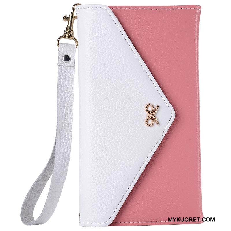 Kuori Huawei P9 Lite Suojaus Punainen Puhelimen Kuoret, Kotelo Huawei P9 Lite Nahka Ripustettavat Koristeet Nuoret