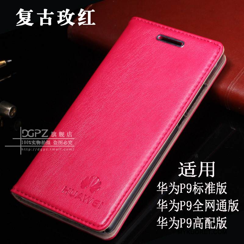 Kuori Huawei P9 Nahka Murtumaton Puhelimen Kuoret, Kotelo Huawei P9 Kuoret Yksinkertainen Persoonallisuus