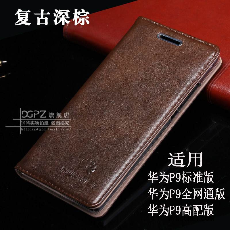 Kuori Huawei P9 Nahka Murtumaton Puhelimen Kuoret, Kotelo Huawei P9 Kuoret Yksinkertainen Persoonallisuus