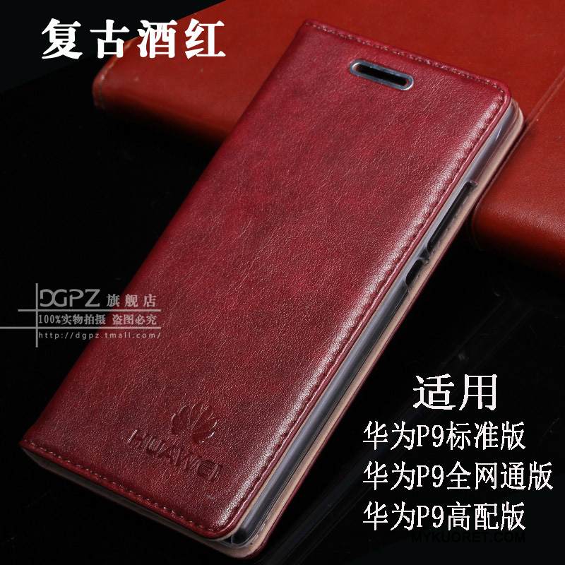 Kuori Huawei P9 Nahka Murtumaton Puhelimen Kuoret, Kotelo Huawei P9 Kuoret Yksinkertainen Persoonallisuus